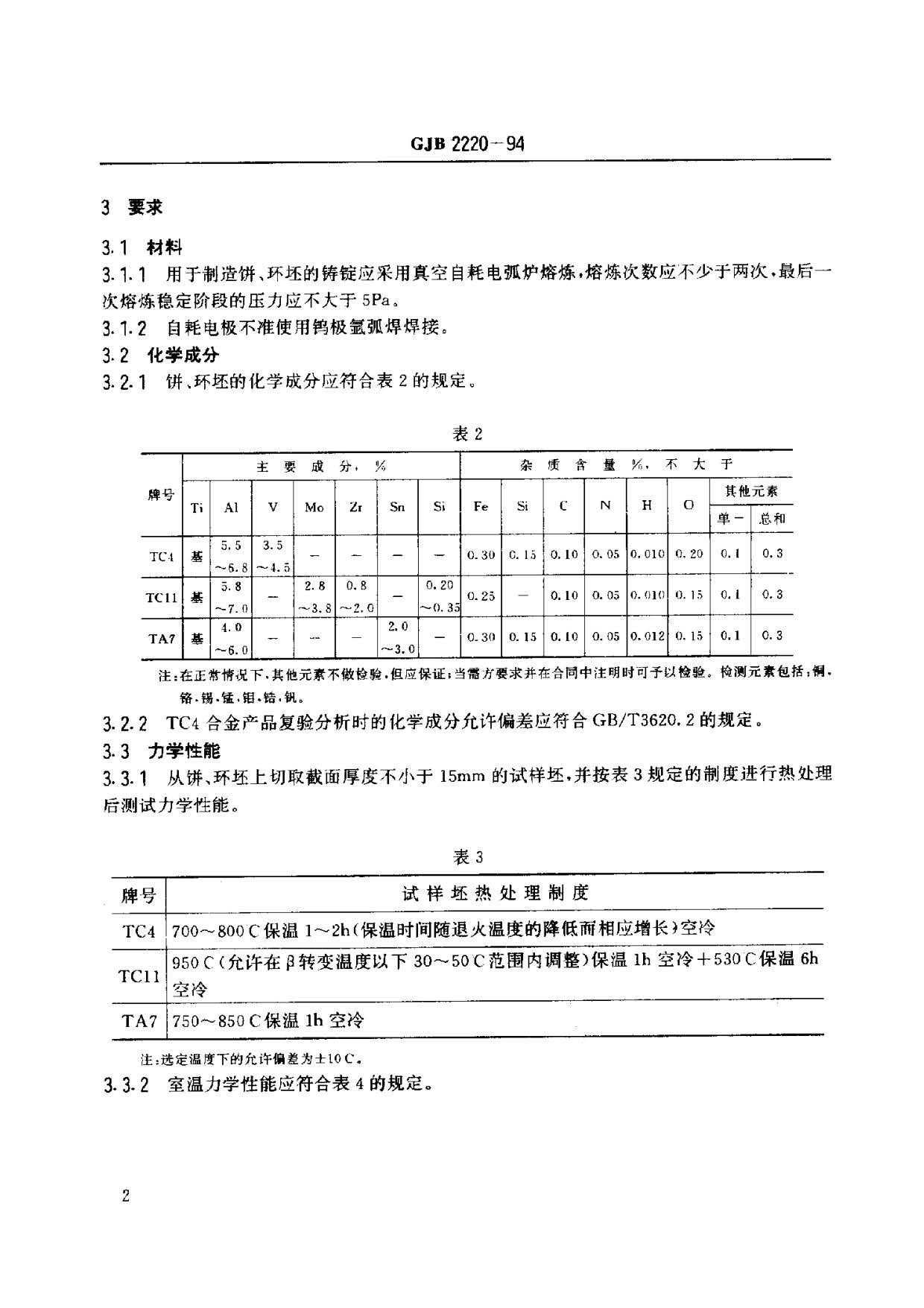 航空發(fā)動機用鈦合金餅環(huán)坯規(guī)范國軍標(biāo) GJB2220-94